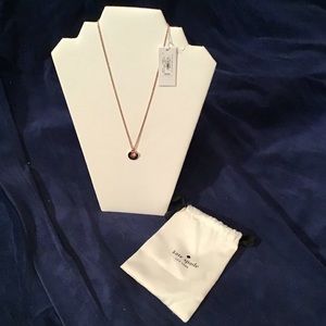 Kate Spade NWT necklace, “Spot the Spade”, rose g